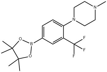 3-(Trifluoromethyl)-4-(N-methylpiperazin-1-yl)phenylboronic acid pinacol ester 结构式