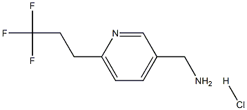 (6-(3,3,3-trifluoropropyl)pyridin-3-yl)methanamine hydrochloride 结构式