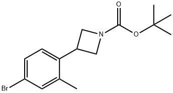 tert-butyl 3-(4-bromo-2-methylphenyl)azetidine-1-carboxylate 结构式