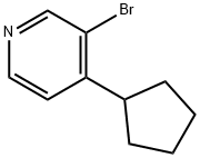 3-Bromo-4-(cyclopentyl)pyridine 结构式