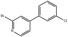 2-Bromo-4-(3-chlorophenyl)pyridine 结构式