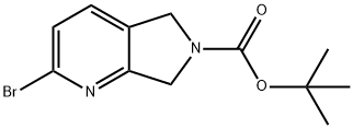 2-溴-5H,6H,7H-吡咯并[3,4-B]吡啶-6-甲酸叔丁酯 结构式