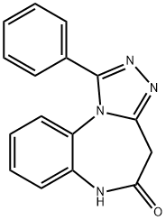 1-Phenyl-4H-[1,2,4]triazolo[4,3-a][1,5]benzodiazepin-5(6H)-one 结构式