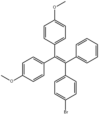 1-(4-溴苯基)-2,2-二(4-甲氧基苯基)-1-苯乙烯 结构式
