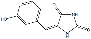 (5E)-5-[(3-hydroxyphenyl)methylidene]imidazolidine-2,4-dione 结构式