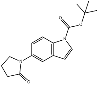 TERT-BUTYL 5-(2-OXOPYRROLIDIN-1-YL)-1H-INDOLE-1-CARBOXYLATE 结构式