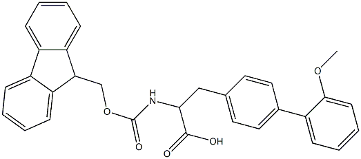 Fmoc-4-(2-methoxyphenyl)-DL-phenylalanine 结构式