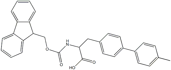 Fmoc-4-(4-methylphenyl)-DL-phenylalanine 结构式