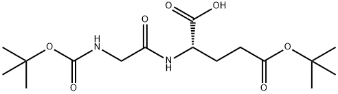 L-Glutamic acid, N-[N-[(1,1-dimethylethoxy)carbonyl]glycyl]-, 5-(1,1-dimethylethyl) ester 结构式