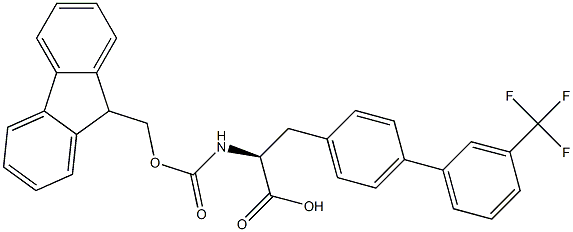 Fmoc-4-(3-trifluoromethylphenyl)-L-phenylalanine 结构式