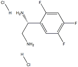 (1R)-1-(2,4,5-TRIFLUOROPHENYL)ETHANE-1,2-DIAMINE DIHYDROCHLORIDE 结构式