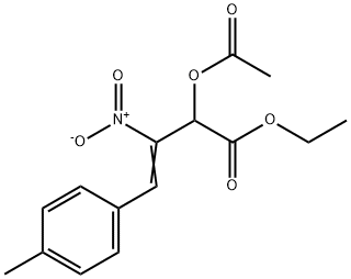 Ethyl 2-acetoxy-3-nitro-4-(p-tolyl)but-3-enoate 结构式