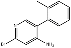 2-Bromo-4-amino-5-(2-tolyl)pyridine 结构式