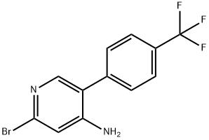 2-Bromo-4-amino-5-(4-trifluoromethylphenyl)pyridine 结构式