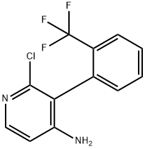 2-Chloro-4-amino-3-(2-trifluoromethylphenyl)pyridine 结构式