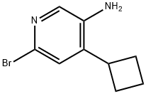 2-Bromo-5-amino-4-(cyclobutyl)pyridine 结构式