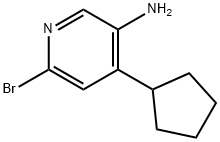 2-Bromo-5-amino-4-(cyclopentyl)pyridine 结构式