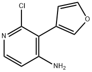 2-CHLORO-4-AMINO-3-(3-FURYL)PYRIDINE 结构式