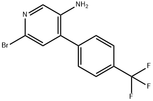 2-Bromo-5-amino-4-(4-trifluoromethylphenyl)pyridine 结构式
