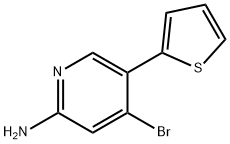 4-Bromo-2-amino-5-(2-thienyl)pyridine 结构式