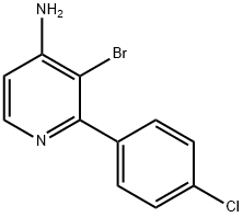 3-BROMO-2-(4-CHLOROPHENYL)PYRIDIN-4-AMINE 结构式