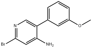 2-Bromo-4-amino-5-(3-methoxyphenyl)pyridine 结构式