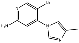 2-Amino-5-bromo-4-(4-methylimidazol-1-yl)pyridine 结构式