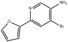 4-Bromo-3-amino-6-(2-furyl)pyridine 结构式