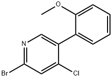 2-Bromo-4-chloro-5-(2-methoxyphenyl)pyridine 结构式