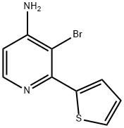 3-BROMO-2-(THIOPHEN-2-YL)PYRIDIN-4-AMINE 结构式