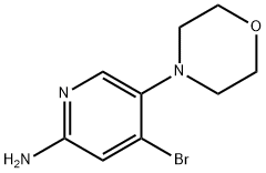 4-Bromo-2-amino-5-(morpholino)pyridine 结构式