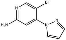 2-Amino-5-bromo-4-(1H-pyrazol-1-yl)pyridine 结构式