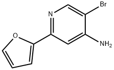 5-BROMO-2-(FURAN-2-YL)PYRIDIN-4-AMINE 结构式