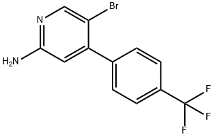 2-Amino-5-bromo-4-(4-trifluoromethylphenyl)pyridine 结构式