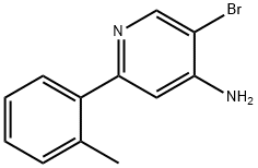 5-BROMO-2-(2-METHYLPHENYL)PYRIDIN-4-AMINE 结构式