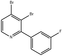 3,4-Dibromo-2-(3-fluorophenyl)pyridine 结构式
