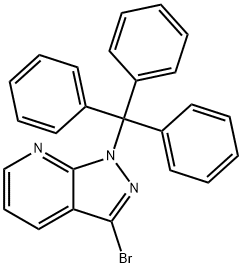 3-bromo-1-trityl-1H-pyrazolo[3,4-b]pyridine 结构式