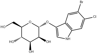 5-Bromo-6-chloro-1H-indol-3-yl-a-D-mannopyranoside 结构式