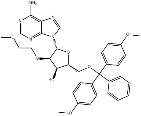 5'-O-(4,4'-Dimethoxytrityl)-2'-O-(2-methoxyethyl) adenosine 结构式