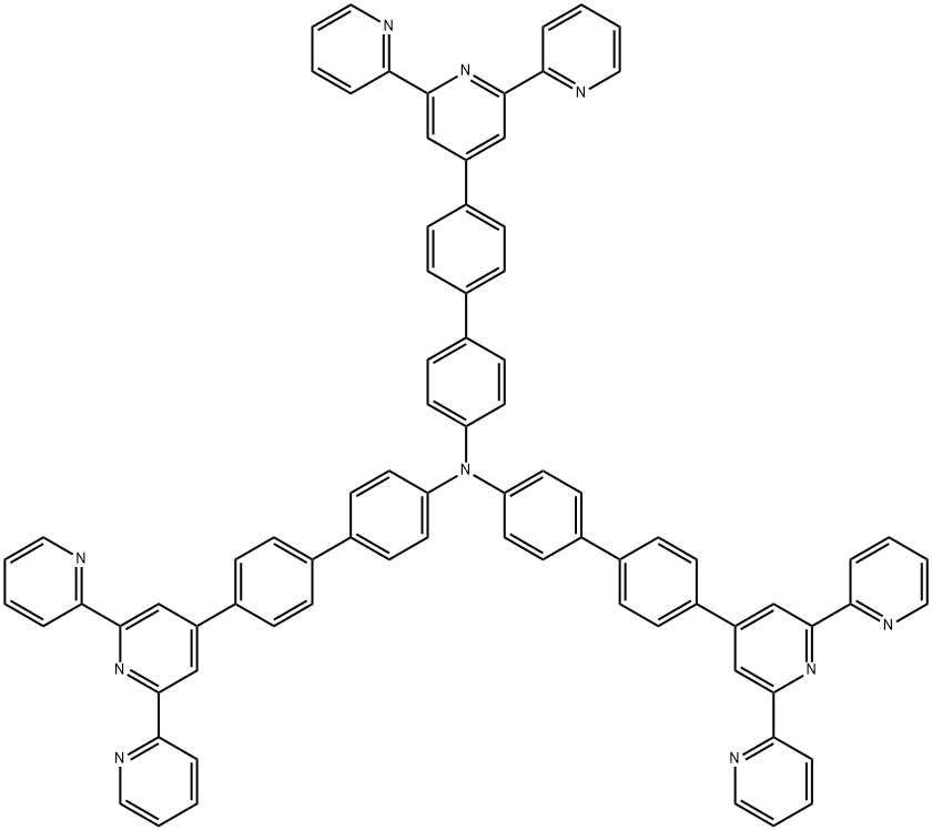 三(4'-三联吡啶基联苯 基)胺 结构式