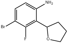 4-溴-3-氟-2-(四氢呋喃-2-基)苯胺 结构式