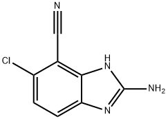 2-Amino-6-chloro-1H-benzimidazole-7-carbonitrile 结构式