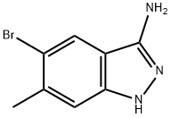 5-溴-6-甲基-1H-吲唑-3-胺 结构式