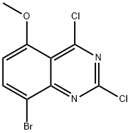 8-溴-2,4-二氯-5-甲氧基喹唑啉 结构式