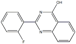 4-Hydroxy-2-(2-fluorophenyl)quinazoline 结构式