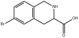 6-溴-1,2,3,4-四氢异喹啉-3-羧酸 结构式