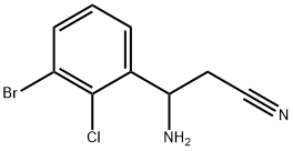 3-AMINO-3-(3-BROMO-2-CHLOROPHENYL)PROPANENITRILE 结构式