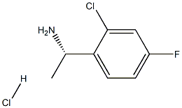 (1S)-1-(2-氯-4-氟苯基)乙烷-1-胺盐酸 结构式