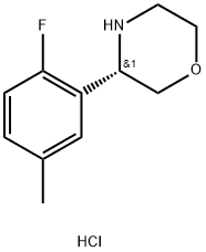 (3S)-3-(2-FLUORO-5-METHYLPHENYL)MORPHOLINE HYDROCHLORIDE 结构式