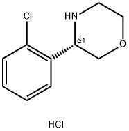 (S)-3-(2-chlorophenyl)morpholine hydrochloride 结构式